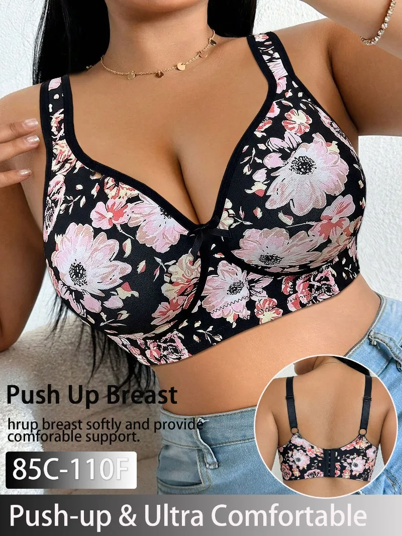 Minimizer Bra Women - 플러스 사이즈 여성용 레이스 푸쉬업 브라,