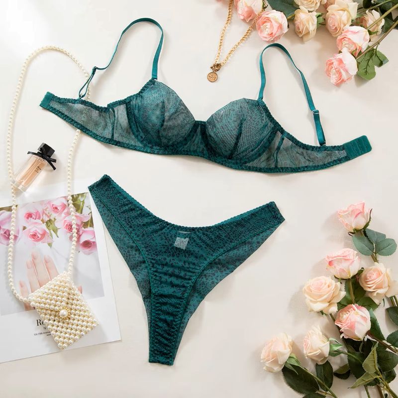Minimizer Bra Women - 2종 세트 여성 란제리 초박형 메쉬