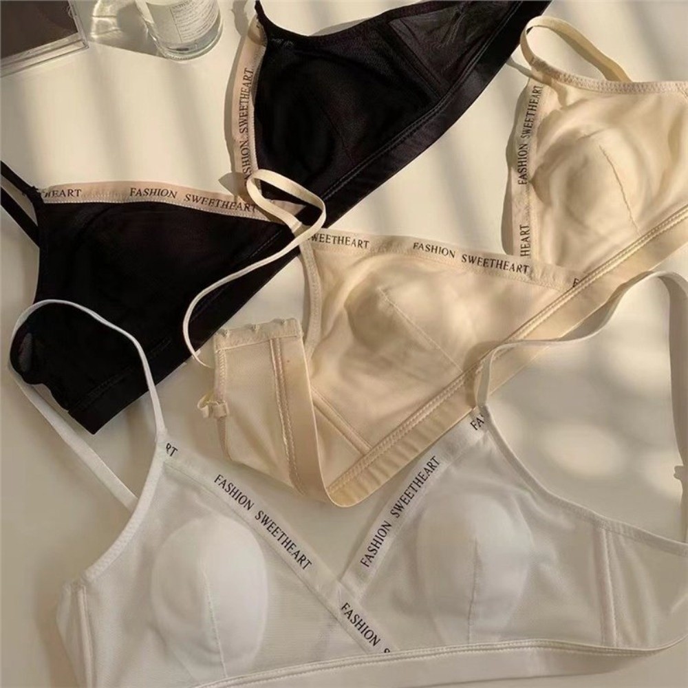 메쉬 얇은 무선 딥 V 브라, 몸에 꼭 맞는 충격 방지 - Sheer Mesh Bra 리뷰 및 가격