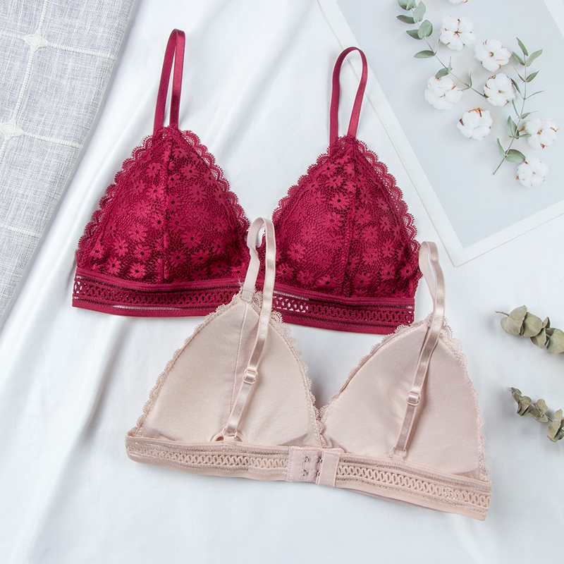 여성을위한 섹시한 꽃 레이스 브래지어 탑 여성 란제리  - Lace Bralette Set 리뷰 및 가격