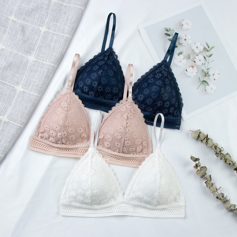 여성을위한 섹시한 꽃 레이스 브래지어 탑 여성 란제리  - Lace Bralette Set 리뷰 및 가격
